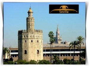 Sevilla. Torre del Oro. Haga turismo en taxi. Precio 4 pax por taxi